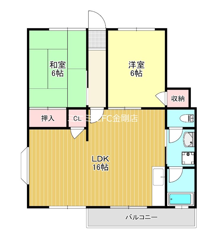 メゾン津々山台　B棟の間取り