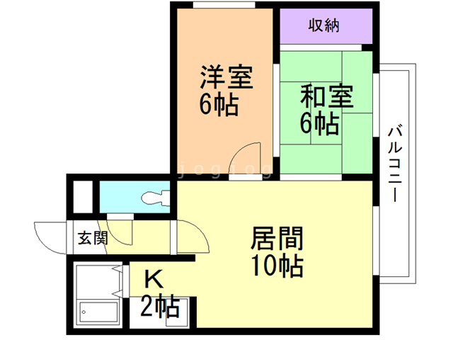 札幌市豊平区豊平五条のマンションの間取り