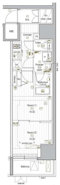 プレミアムキューブG後楽園の間取り