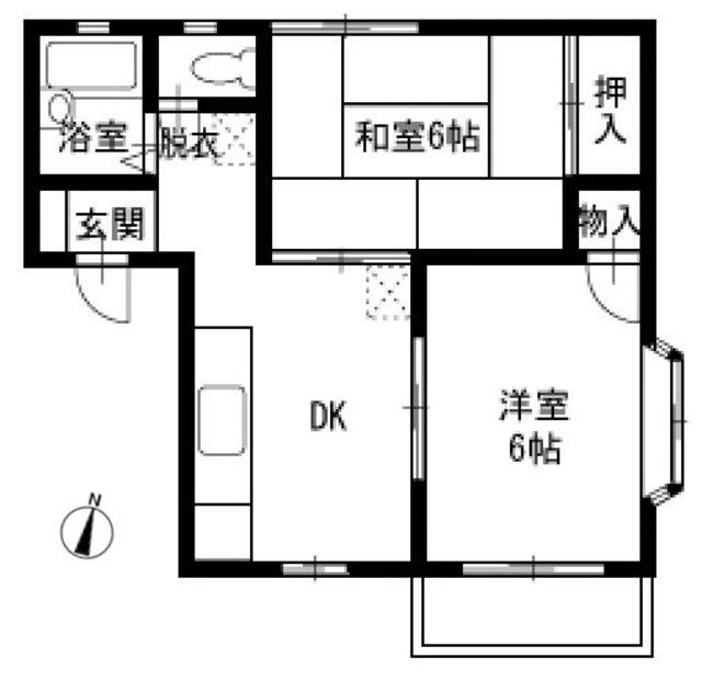 川崎市多摩区南生田のアパートの間取り