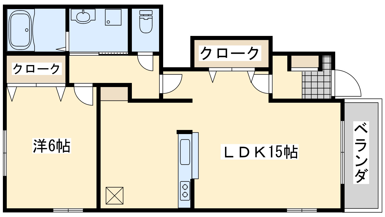 泉南市樽井のアパートの間取り