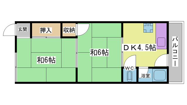 鈴蘭台南町アパートメントの間取り写真