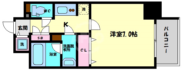 クレビオス天満橋の間取り写真
