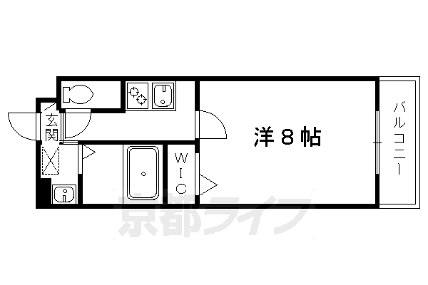 近鉄京都線 伏見駅 徒歩3分 5階建 築7年の間取り写真