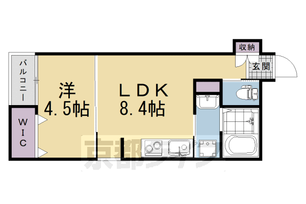 京阪本線 牧野駅 徒歩13分 3階建 築1年の間取り写真