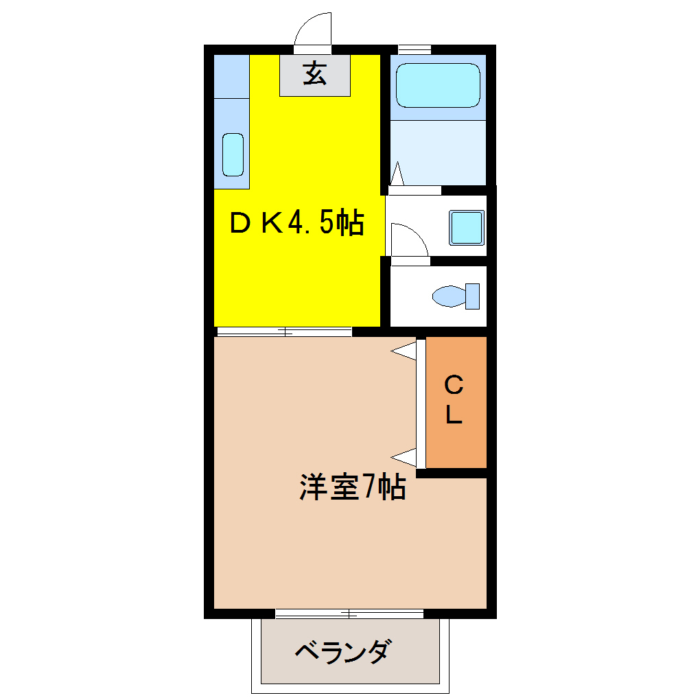 矢板市鹿島町のアパートの間取り