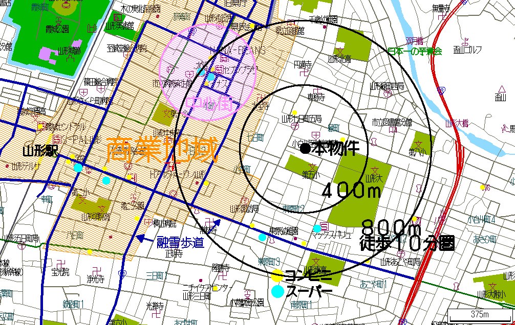 【山形市東原町のマンションのコンビニ】