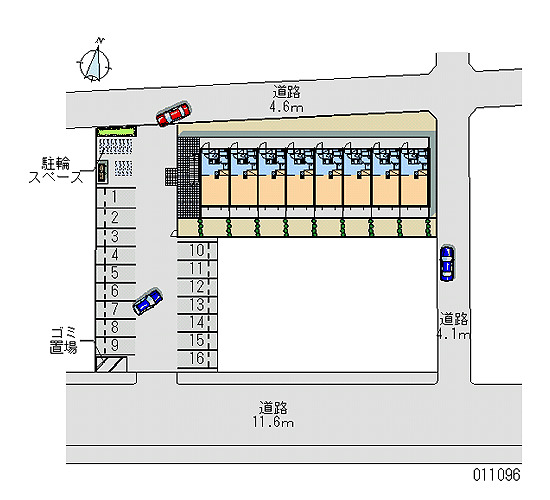 【福岡市東区雁の巣のアパートの駐車場】