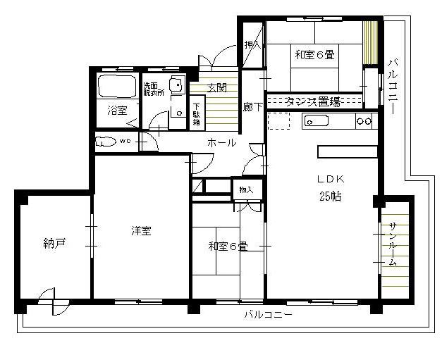 清水マンションの間取り