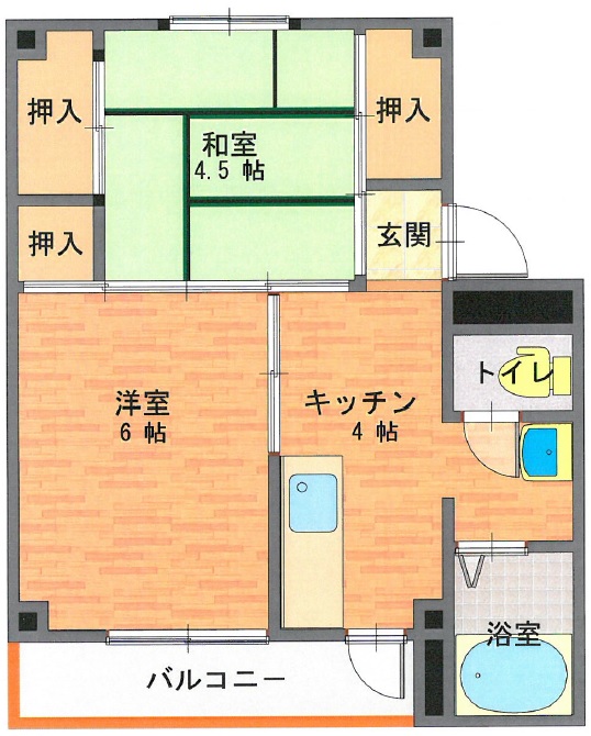 ビレッジハウス松川１号棟の間取り