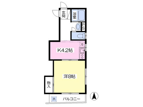 松山市本町のマンションの間取り