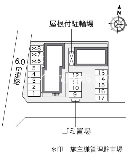 【レオパレス神ヶ辻中の駐車場】