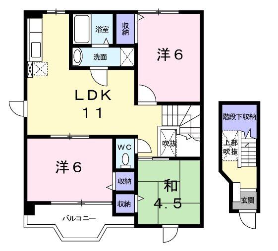 岸和田市畑町のアパートの間取り