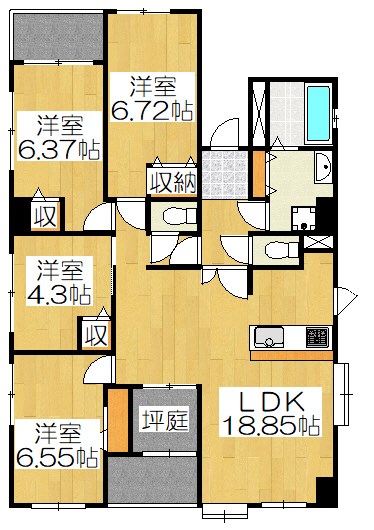 プリオーレ京都三条高倉の間取り