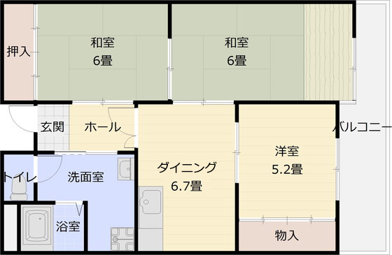 国分ウエストの間取り