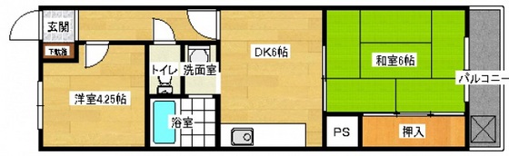 【広島市南区金屋町のマンションの間取り】