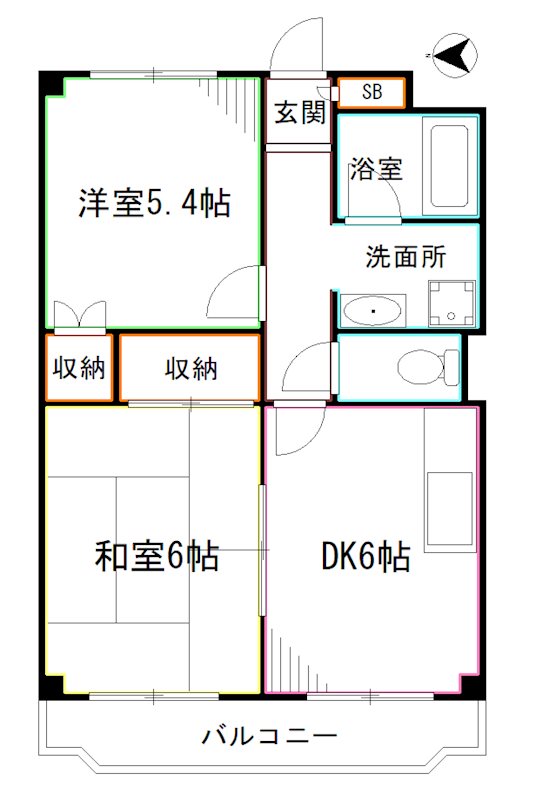 東京都中野区東中野５（マンション）の賃貸物件の間取り