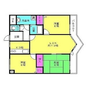 加古川市別府町東町のマンションの間取り