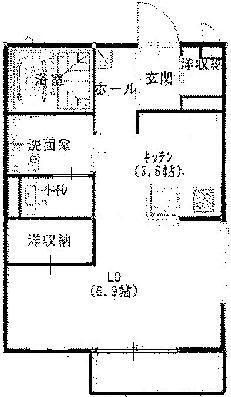 尼崎市浜のアパートの間取り