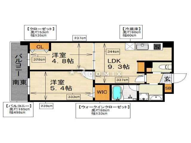 コンダクト福岡東の間取り