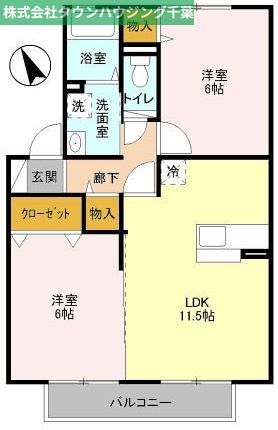 千葉市花見川区千種町のアパートの間取り