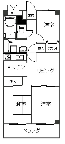 セゾン桜町の間取り