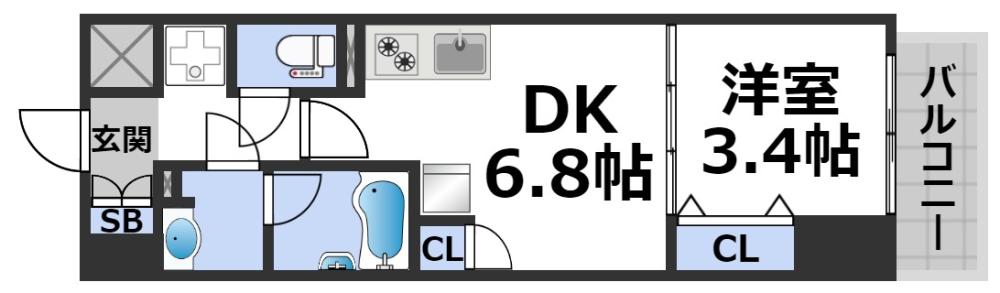 Dimora靭公園の間取り