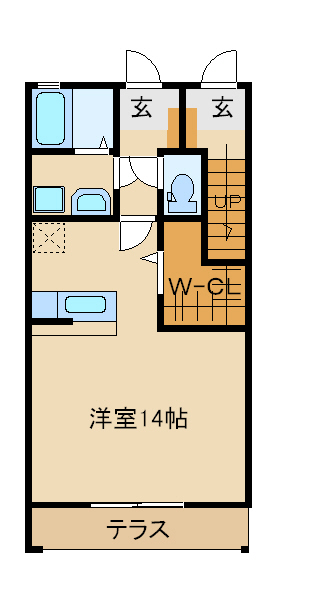 姫路市別所町小林のアパートの間取り