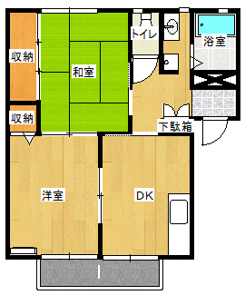 総社市溝口のアパートの間取り