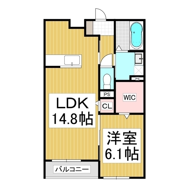 コンフォーティア茅野本町西　Ｂ棟の間取り