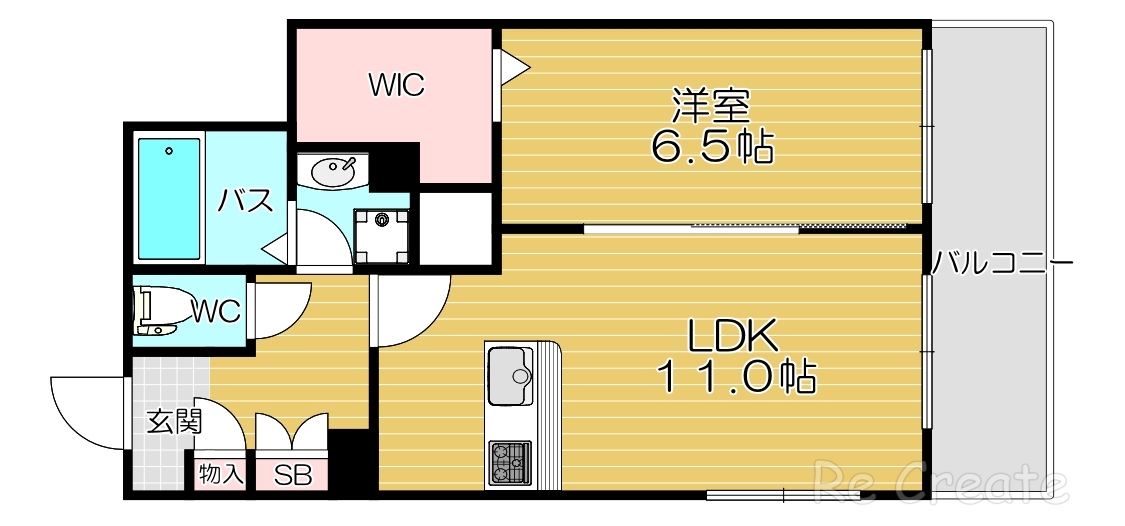 大阪市天王寺区上之宮町のマンションの間取り