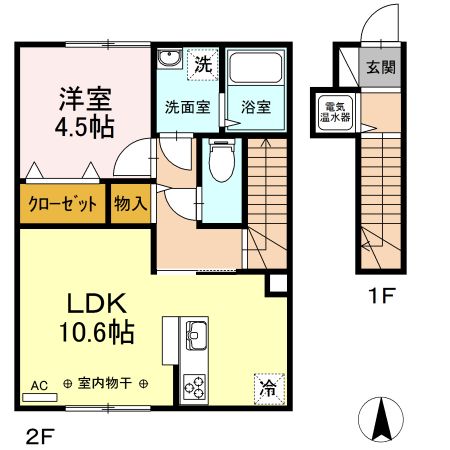 ジーヴォ福村１丁目の間取り