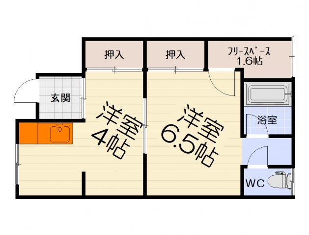 和泉市池上町のアパートの間取り