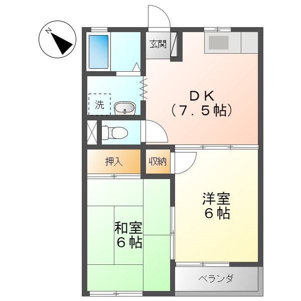 メゾンドール西町Iの間取り