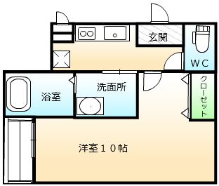 堺市西区浜寺公園町のアパートの間取り