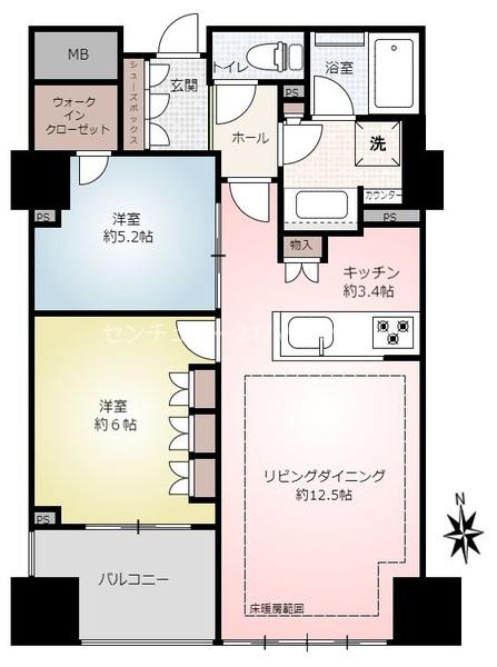 シティタワー宇都宮の間取り