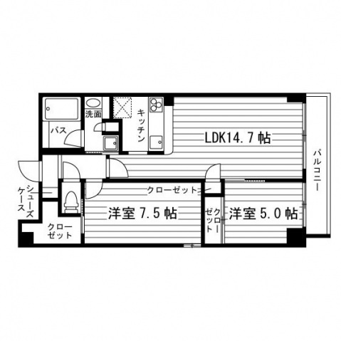 Grand E’terna 京大正門前の間取り