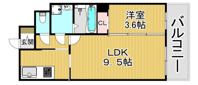 エールリベルテ大阪WESTの間取り