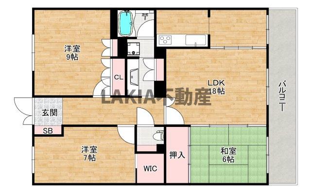 エスリード帝塚山の間取り