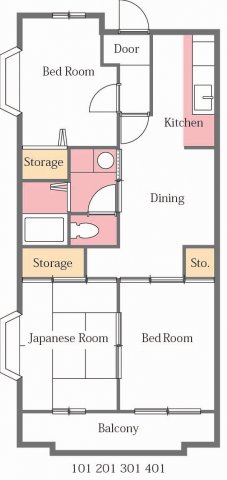 サンライフ南大塚Bの間取り