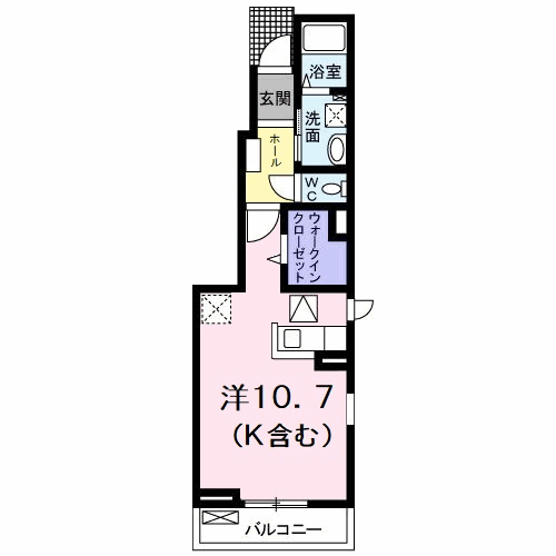 徳島市北島田町のアパートの間取り