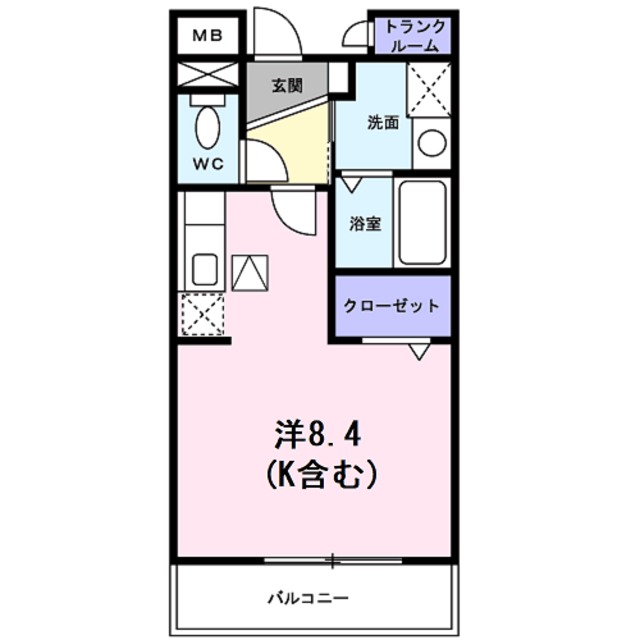 京都市伏見区土橋町のマンションの間取り