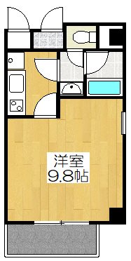 京都市中京区聚楽廻東町のマンションの間取り