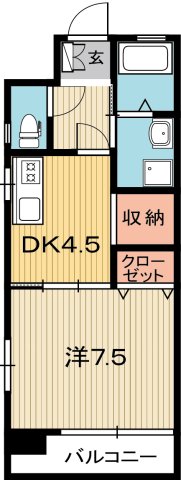 南国市岡豊町小蓮のマンションの間取り