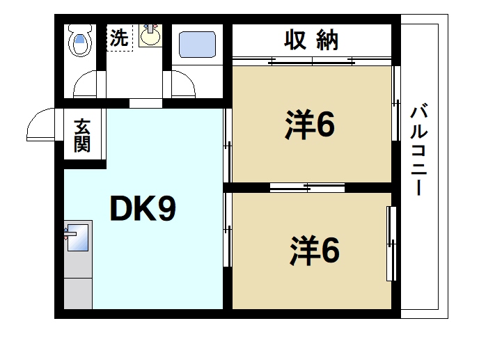 天理市田井庄町のマンションの間取り