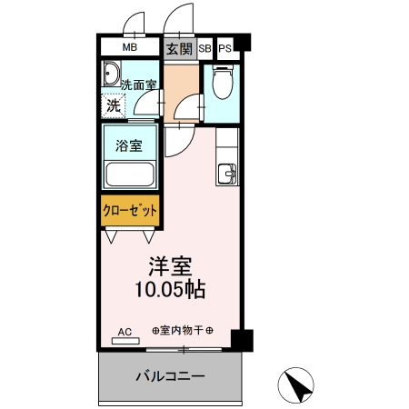 甲府市徳行のマンションの間取り