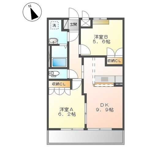 加須市志多見のアパートの間取り