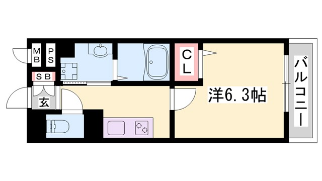 セジュール大村の間取り