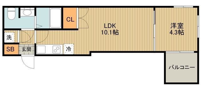 板橋区赤塚のマンションの間取り