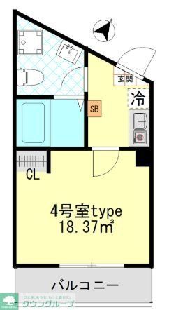 横浜市神奈川区入江のアパートの間取り